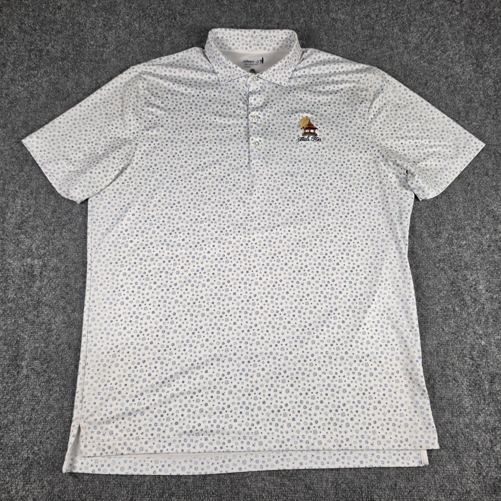 Bali Hai Johnnie-O Sparkler Polo Mens L Lake Blue Performance Golf JMPO100280 - Picture 3 of 8